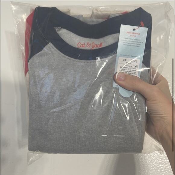 Cat & Jack Toddler Sweatshirt size 4T Boys 2pk Fleece Crew Neck Pullover NWT - Picture 4 of 7